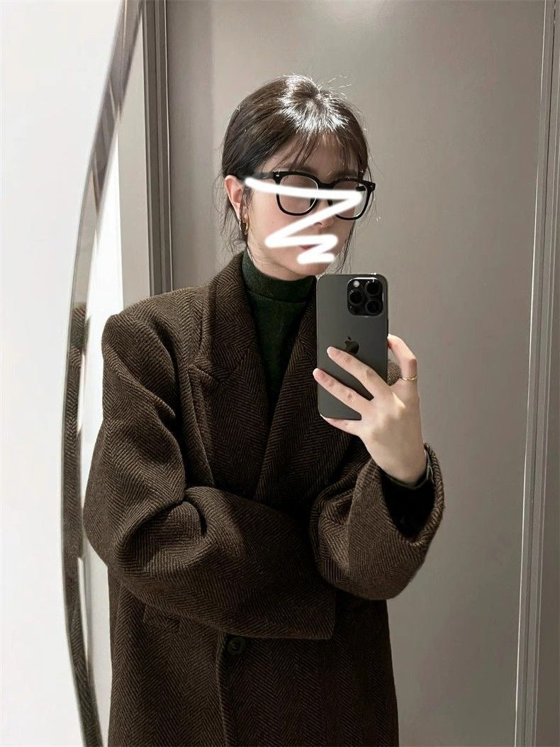 Overknee Thickened Mid-length Elegant Woolen Cloth