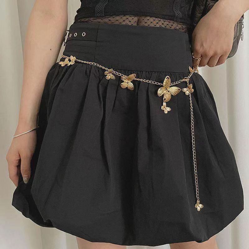 Golden Butterfly Waist Chain All-match Simple Belt Retro Style