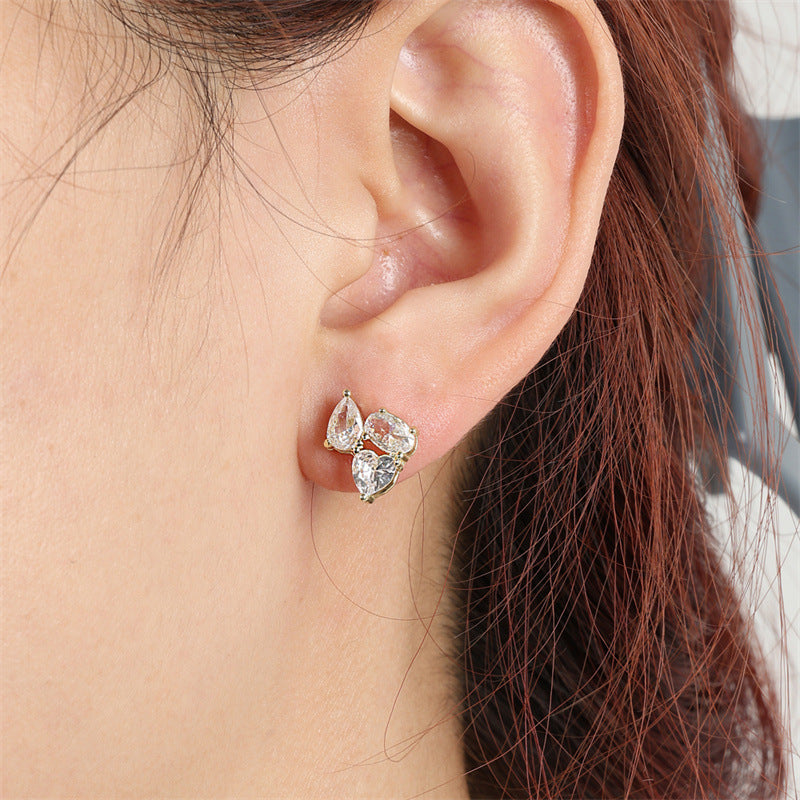 Geometric Zircon Patchwork Luxury Earrings