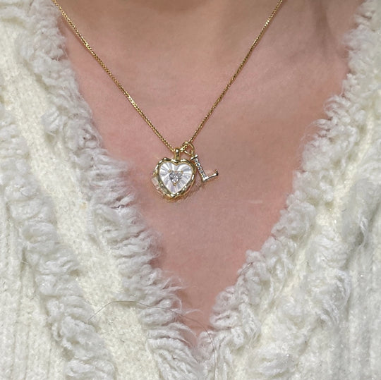 Shimmering Titanium Steel Korean-style Natural Mother-of-Pearl Necklace