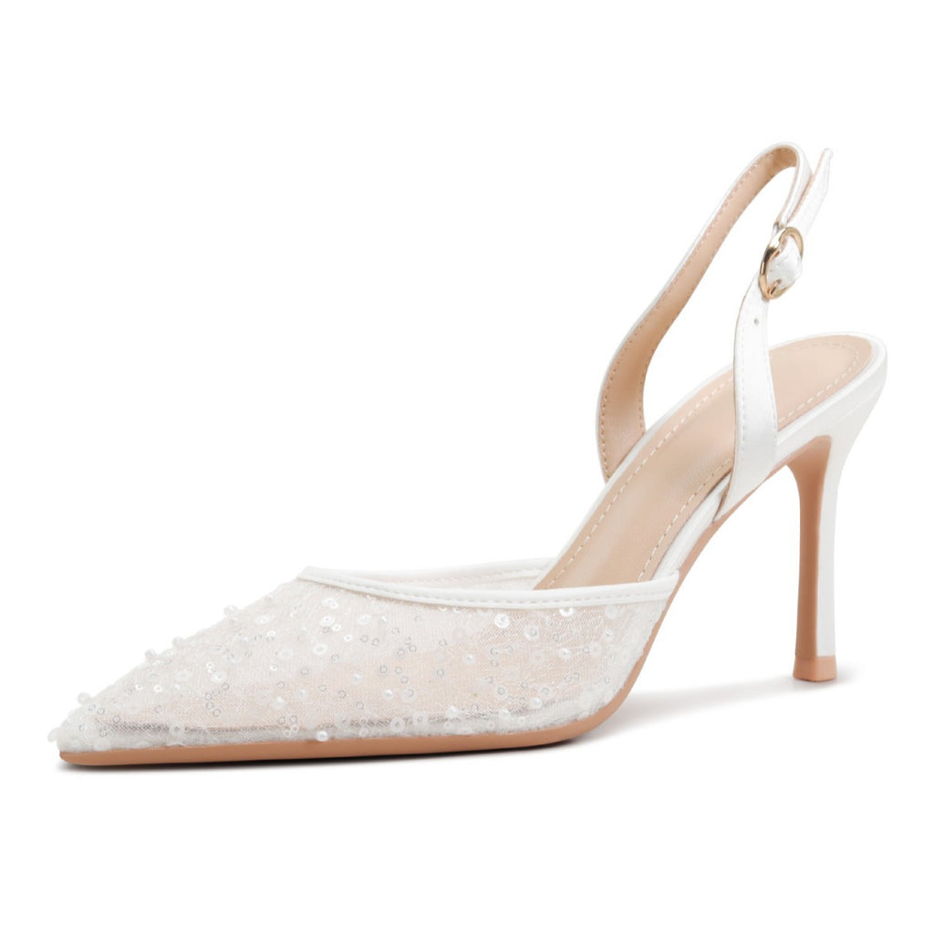 Women's Hollow Bead High-heeled Sandals