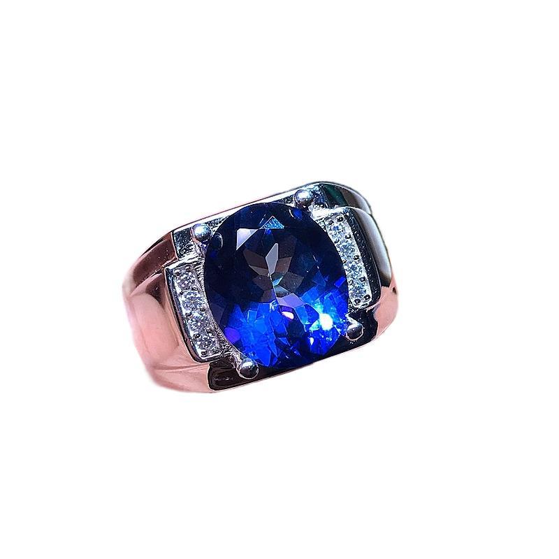 Men's Natural Tanzanite Topaz Ring