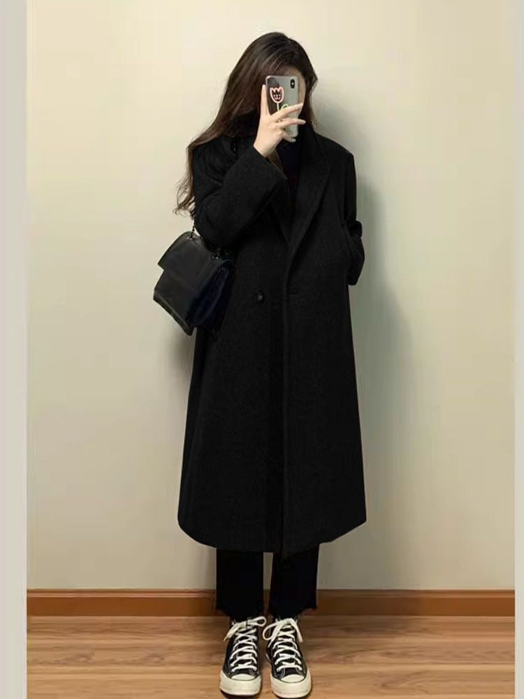 Overknee Thickened Mid-length Elegant Woolen Cloth