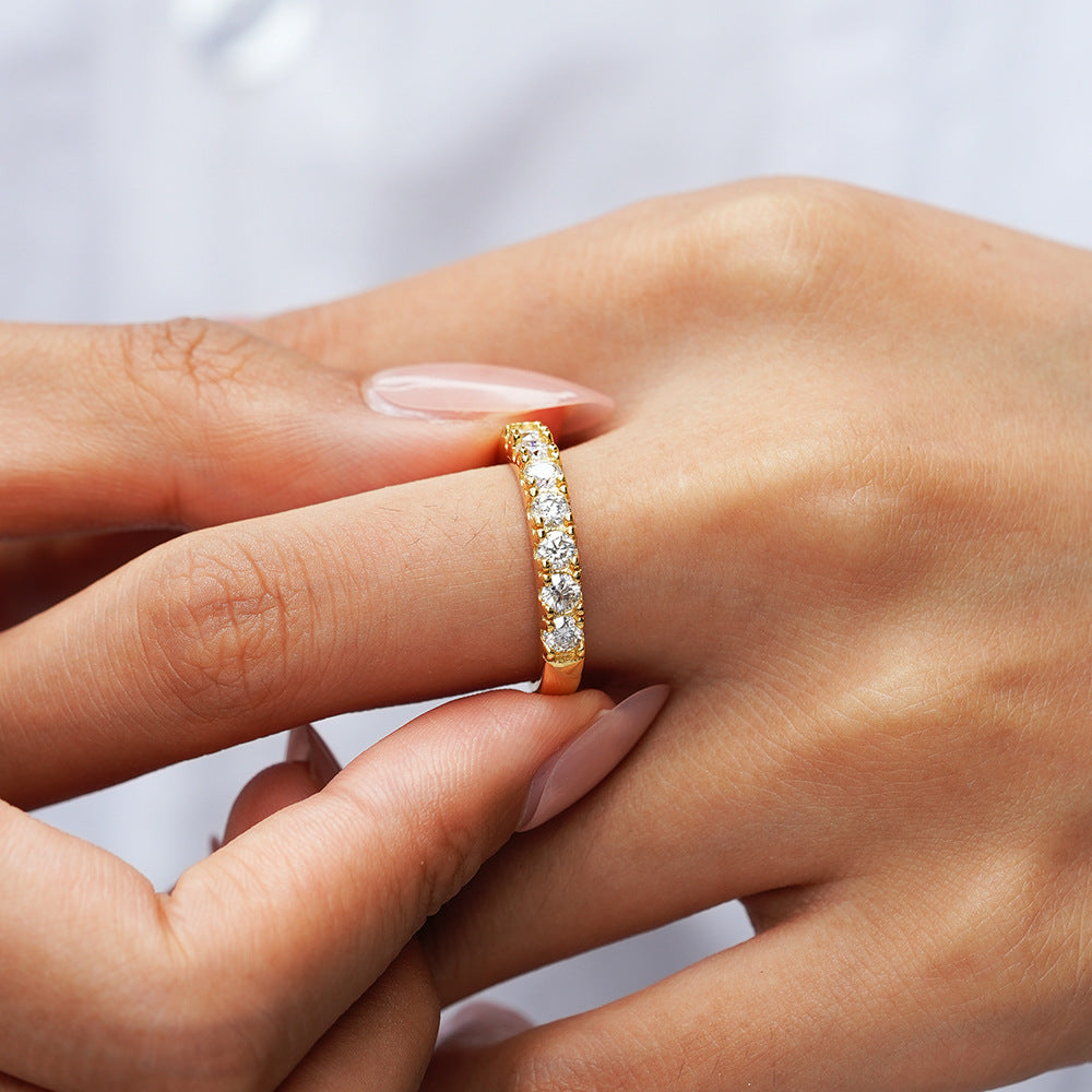 S925 Silver Ring Women's Gold-plated