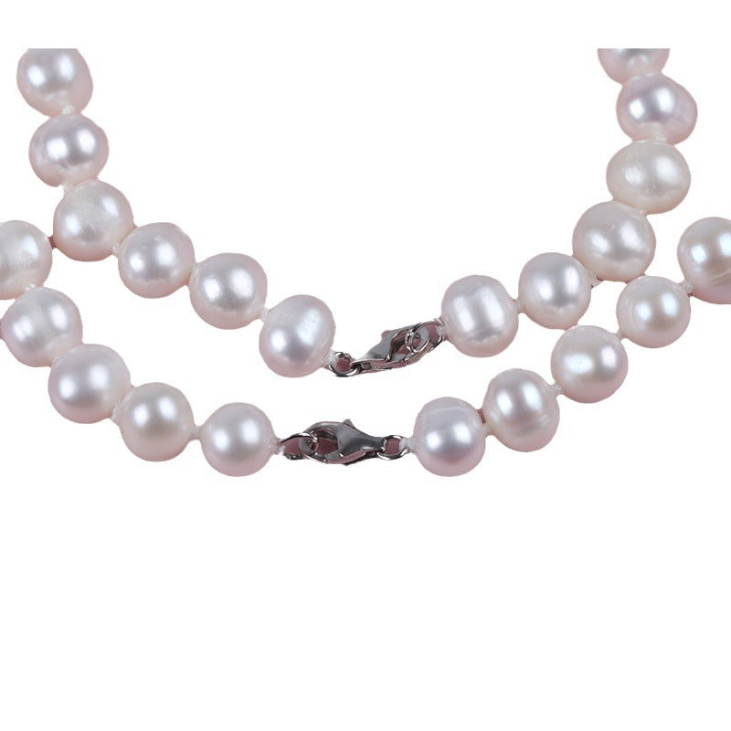 925 Sterling Silver Clasp Freshwater Pearl Necklace
