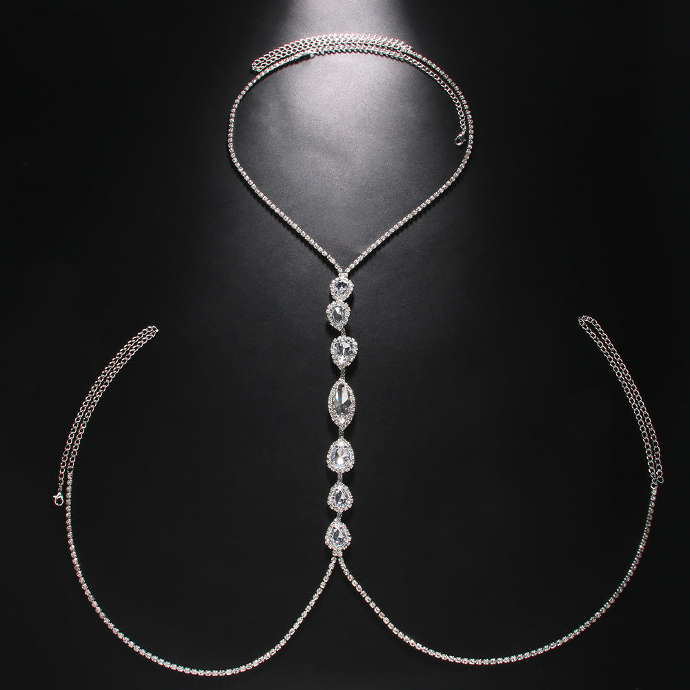 European And American Sexy Crystal Body Chain