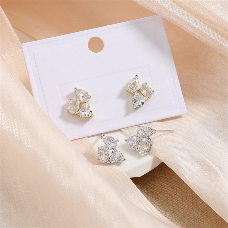 Geometric Zircon Patchwork Luxury Earrings