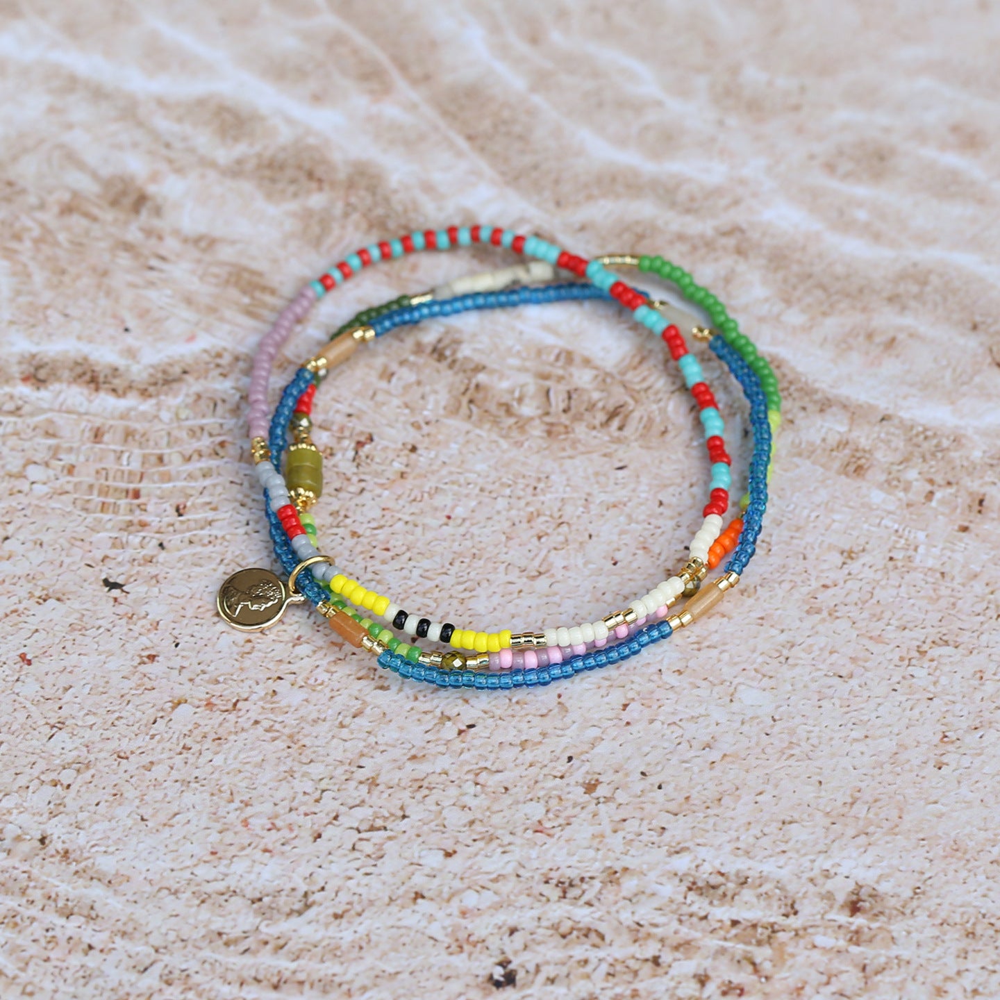 Casual Three-layer Stacked Bracelet For Women