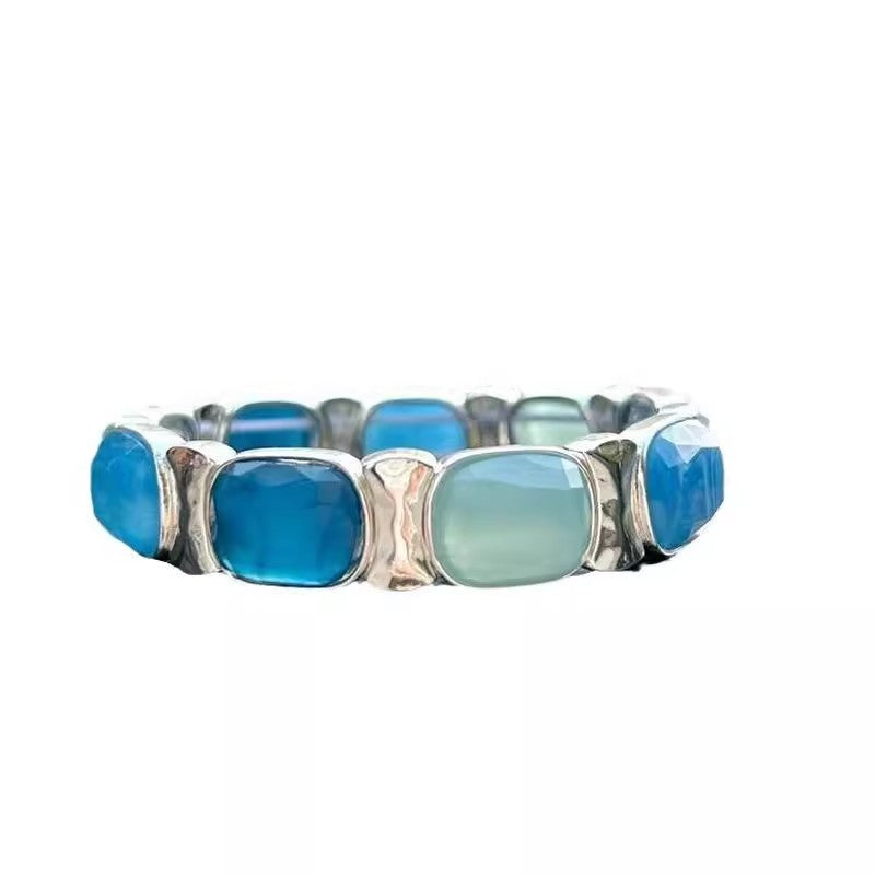 Women's Simple And Versatile Blue Jade Retro Bracelet