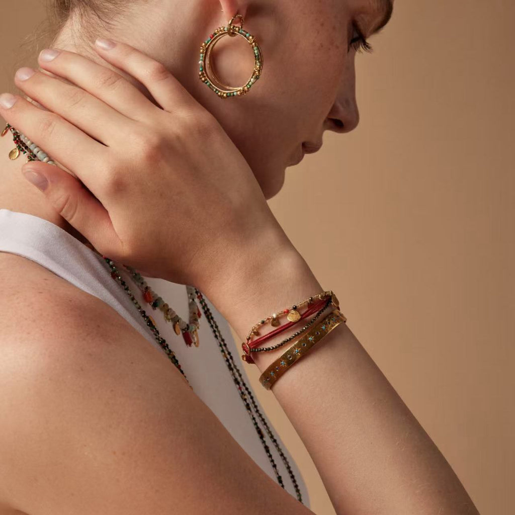 Hand-woven Natural Stone Bracelet For Women