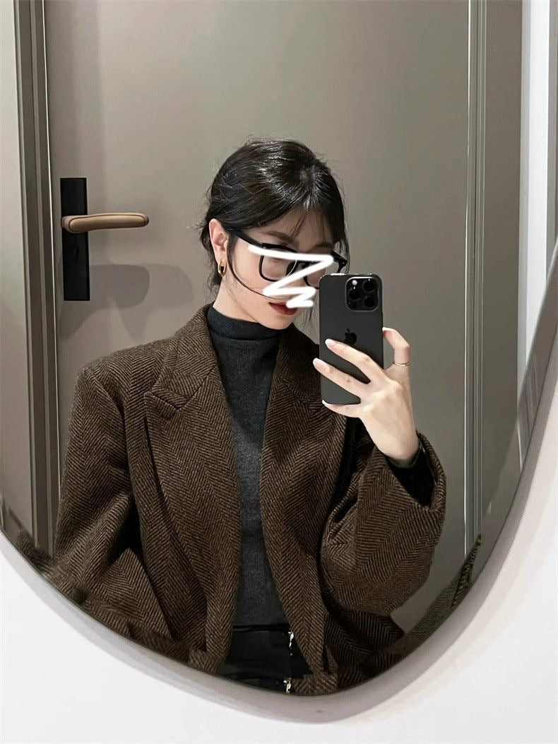 Overknee Thickened Mid-length Elegant Woolen Cloth