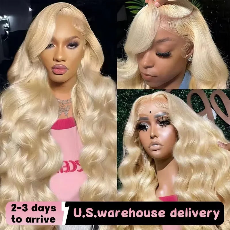 250 Density 613 HD Lace Frontal Wig 13x6 Transparent Colored Body Wave Human Hair Wig 13x4 Blonde Human Lace Front Wig
