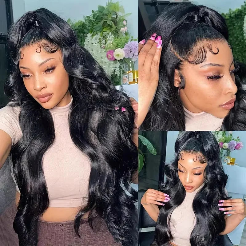 30 40Inch Body Wave Human Hair Wigs 13x6 Hd Lace Frontal Wig  Brazilian Water Wave Lace Front Wigs Pre Plucked For Women