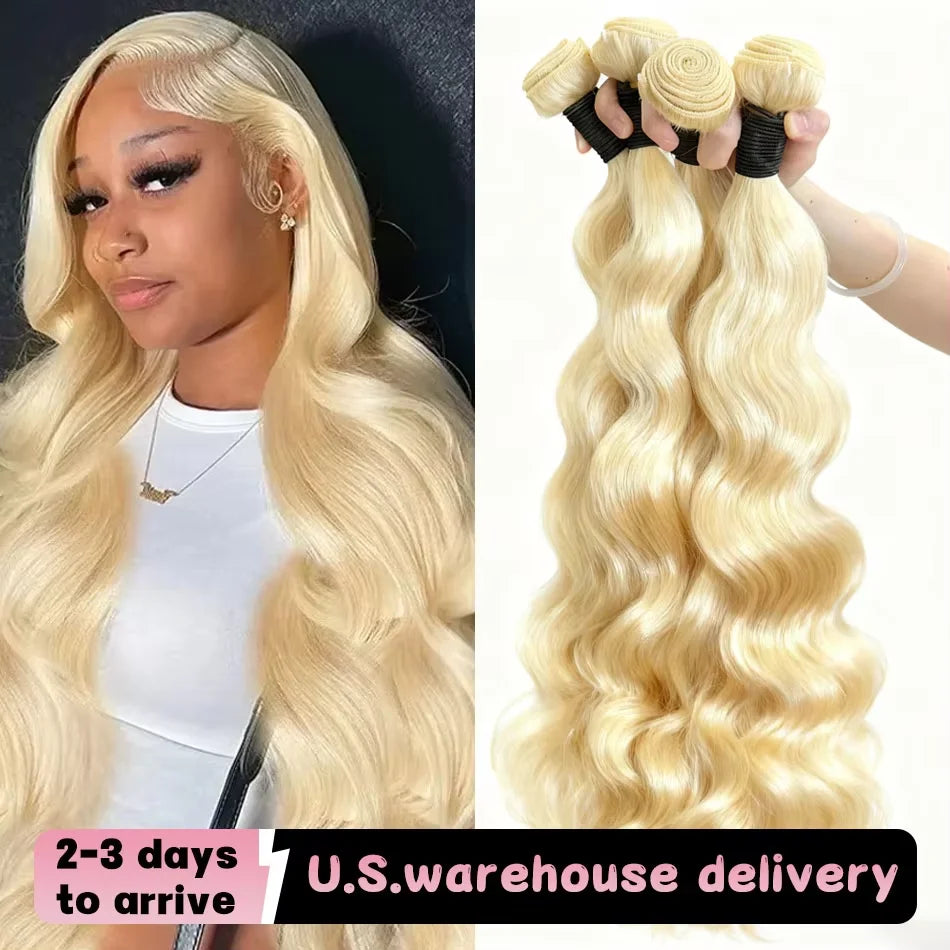 30 40 Inches 613 Honey Blonde Bundles 100% Human Hair Weave Bundles For Black Women Body Wave Bundles Human Hair Extension