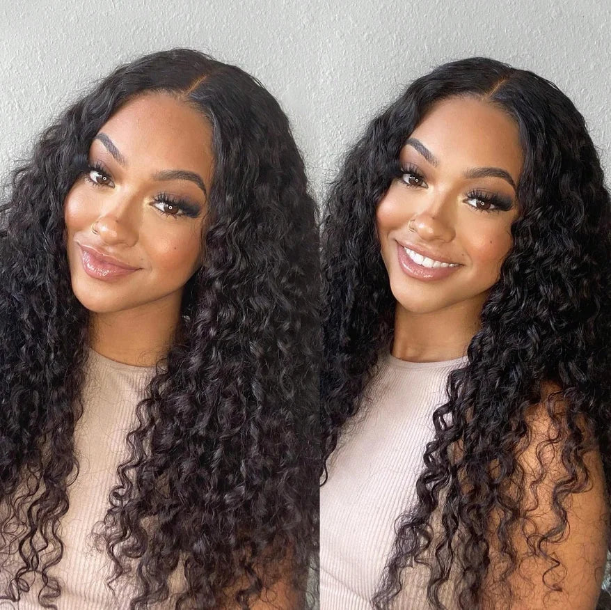 Deep Wave Human Hair Wig 13x4 Lace Front Wig For Women 200% Density Pre-Plucked With Baby Hair Transparent Lace Wig 22 Inch