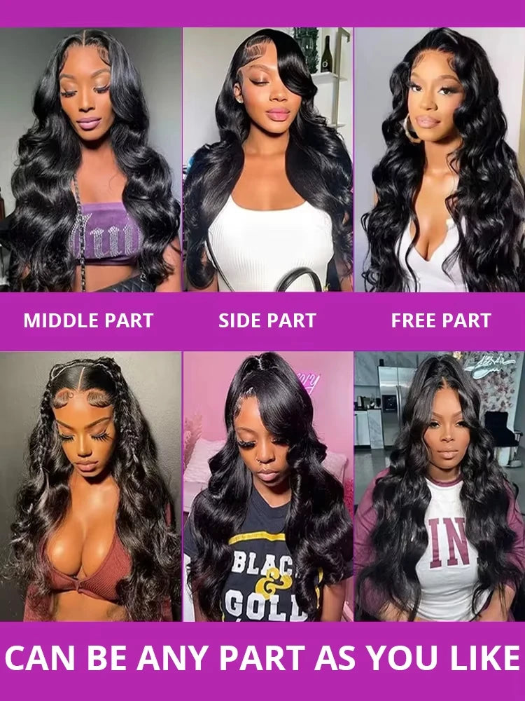 30 40Inch Body Wave Human Hair Wigs 13x6 Hd Lace Frontal Wig  Brazilian Water Wave Lace Front Wigs Pre Plucked For Women
