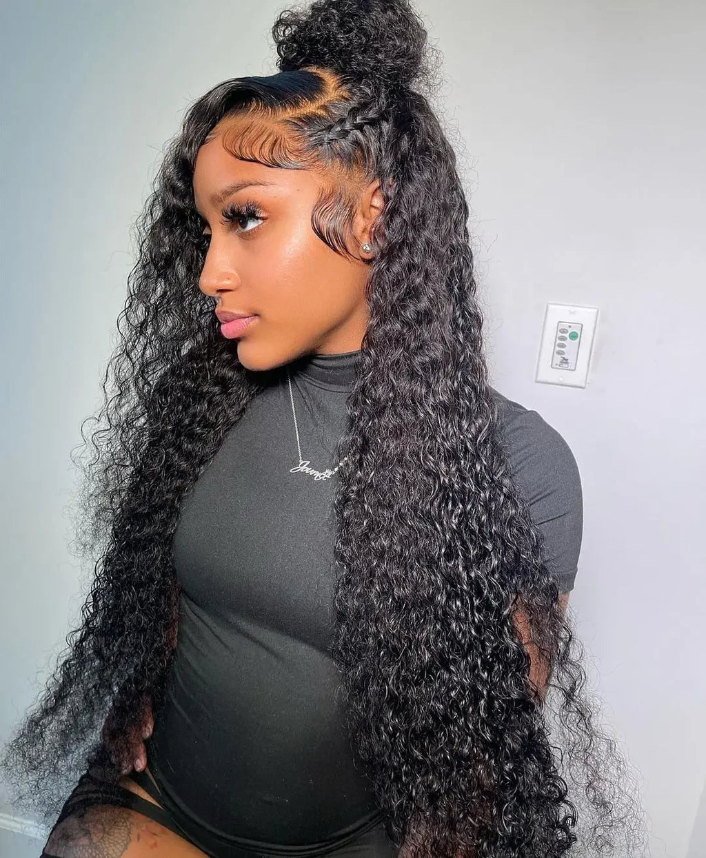 300% Density 40 46 Inch 13x6 HD Loose Deep Wave Lace Frontal Wig Brazilian 13x4 Water Curly Human Hair Wigs For Women Preplucked