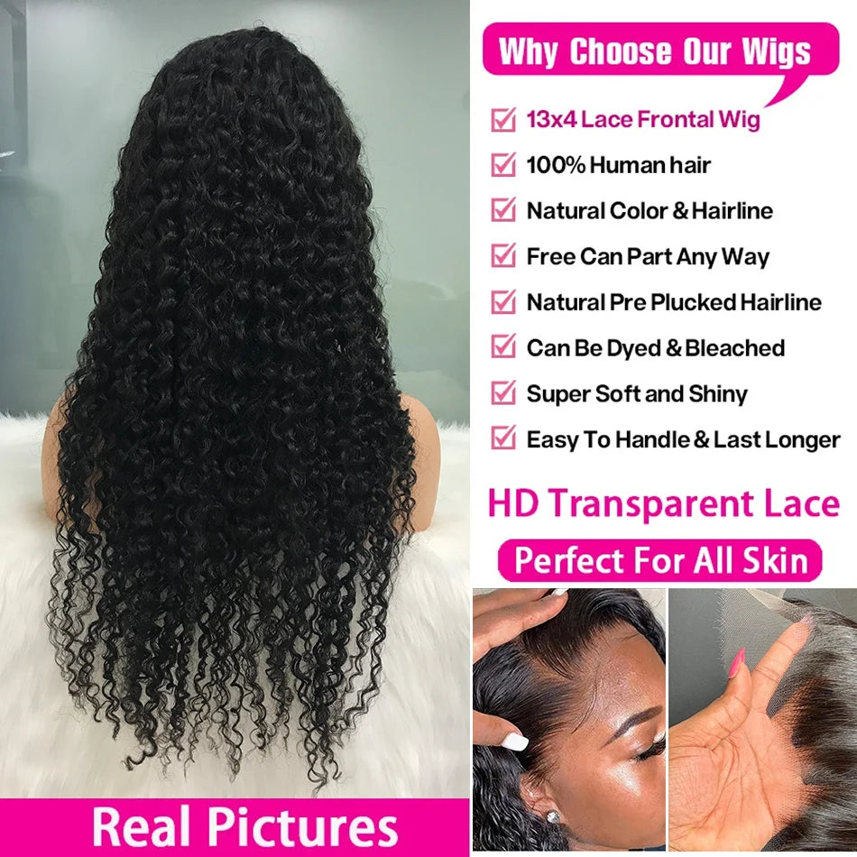 13x4 13x6 Body Wave HD Transparent Lace Front Wig Pre Plucked 40 Inch Lace Frontal Wigs Human Hair Wig For Women Wig 200 Density