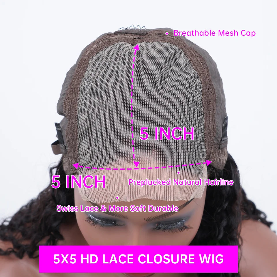 220 Density 30 40 Inch Loose Deep Wave Lace Frontal Wig 13x6 Hd Curly Human Hair Wigs 360 Water Wave Pre plucked Lace Front Wig