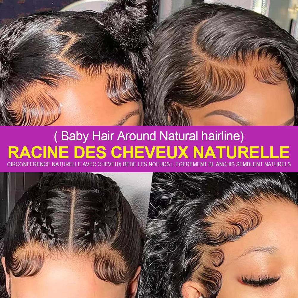 40 46 Inch Deep Wave Lace Frontal Wig 13x4 13x6 Hd Curly Human Hair Lace Front Wigs For Women Water Wave Lace Wigs 300 Density