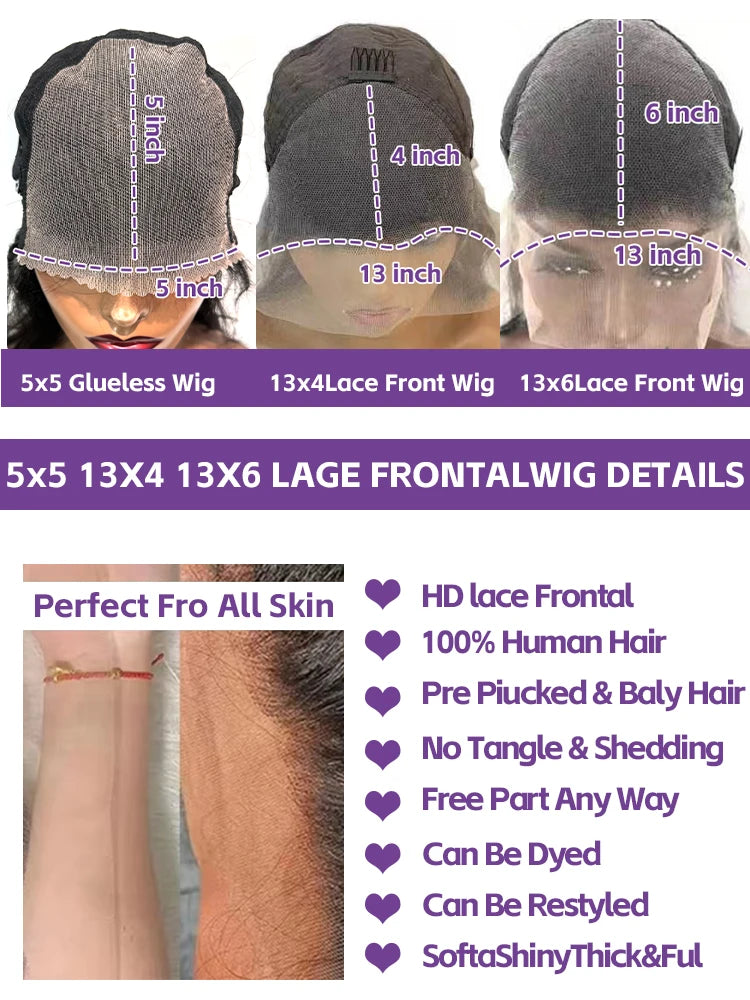 30 40 Inch Water Deep Wave 13x4 13x6 Hd Lace Frontal Wigs Human Hair Brazilian Deep Curly Lace Front Human Hair Wigs For Women