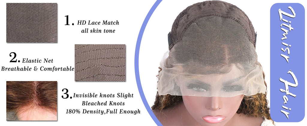 40 Inch Highlight Curly Human Hair Wig Water Wave Lace Frontal wigs Deep Wave 13x6 Hd Lace Front 100% Human Hair Pre Plucked Wig