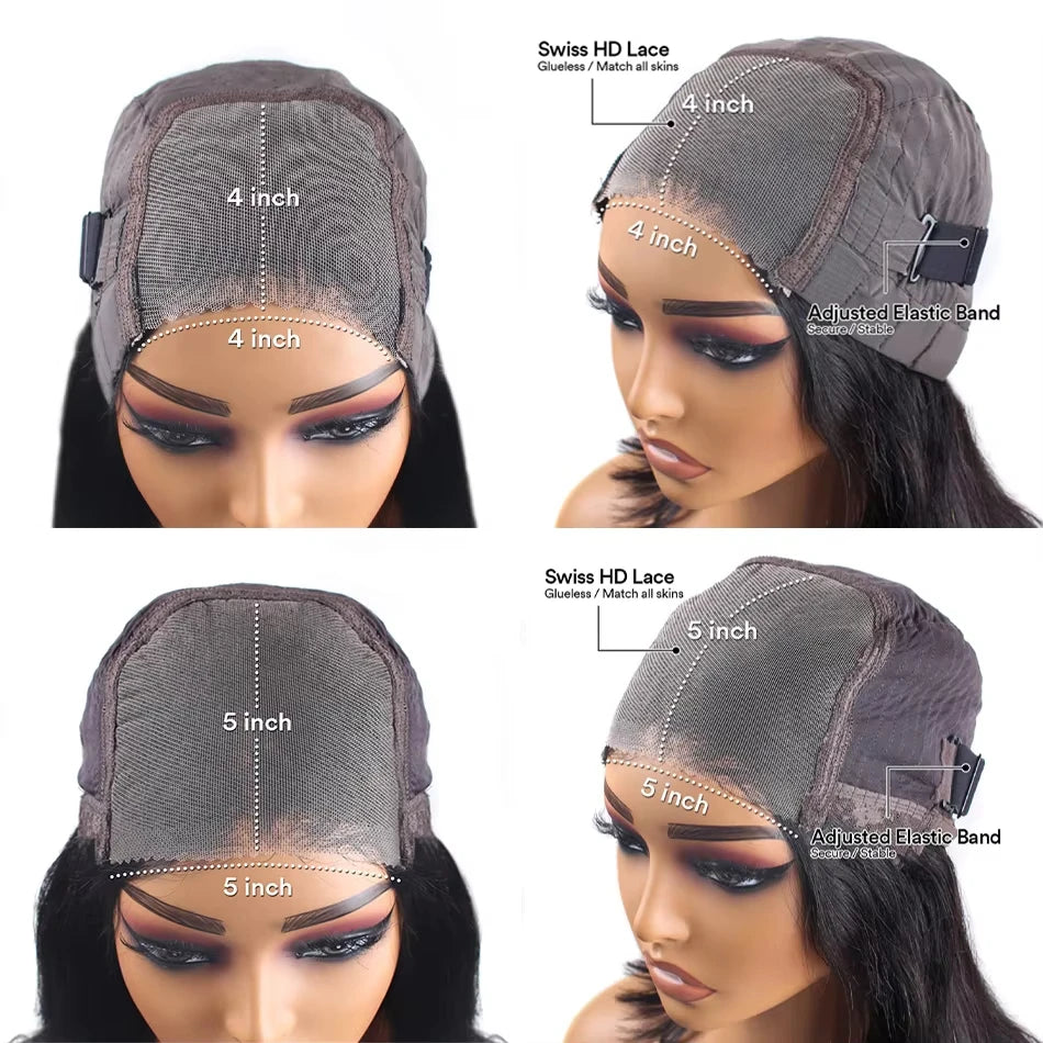 Varlea Wear And Go Curly Wigs 5x5 Hd Lace Closure Wig Deep Wave Wigs 4x4 Closure Human Hair Wig Glueless Wigs Natural For Women