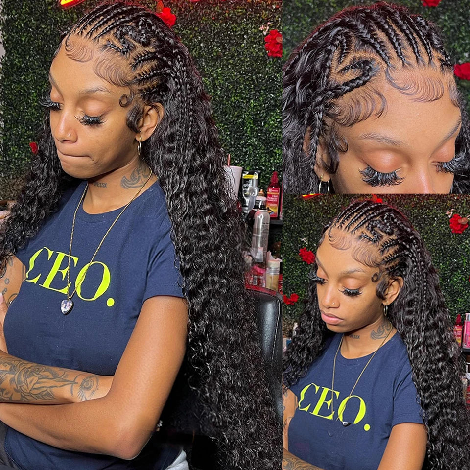 40 46 Inch Deep Wave 13x6 13x4 Hd Lace Front Human Hair Wig 250 Density Water Curly 360 Lace Frontal Wigs Human Hair For Women