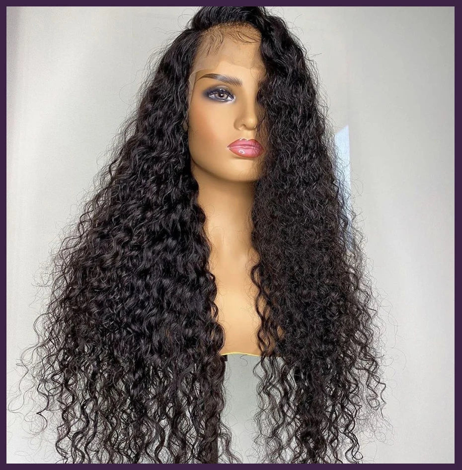 40 46 Inch Deep Wave 13x6 13x4 Hd Lace Front Human Hair Wig 250 Density Water Curly 360 Lace Frontal Wigs Human Hair For Women