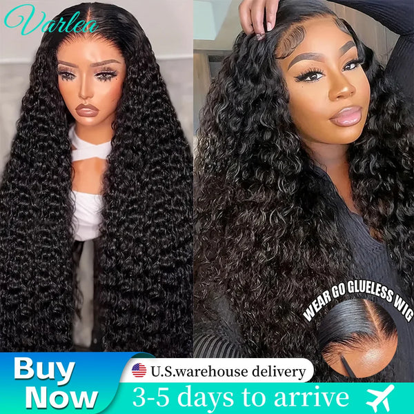 Varlea Wear And Go Curly Wigs 5x5 Hd Lace Closure Wig Deep Wave Wigs 4x4 Closure Human Hair Wig Glueless Wigs Natural For Women