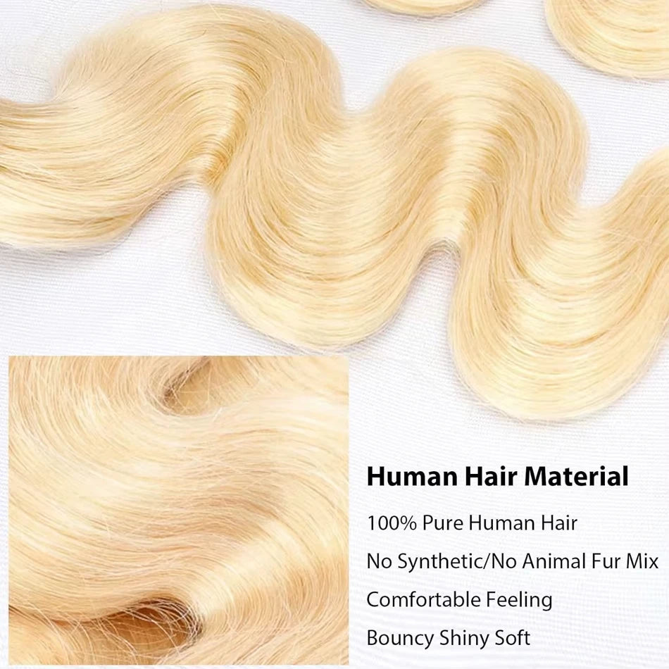 30 40 Inches 613 Honey Blonde Bundles 100% Human Hair Weave Bundles For Black Women Body Wave Bundles Human Hair Extension