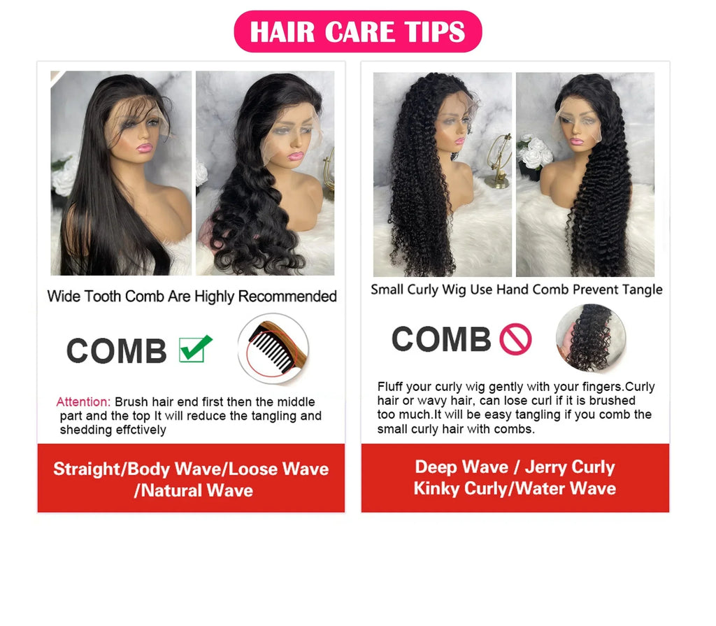 40 Inch Body Wave Human Hair Front Wig 13x6 13x4 Hd Lace Transparent Frontal wig Pre Plucked Brazilian Human Hair Wigs For Women