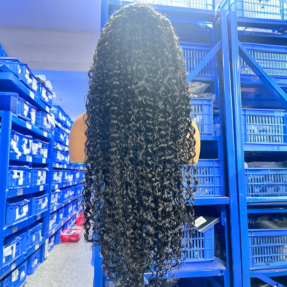 300% Density 40 46 Inch 13x6 HD Loose Deep Wave Lace Frontal Wig Brazilian 13x4 Water Curly Human Hair Wigs For Women Preplucked