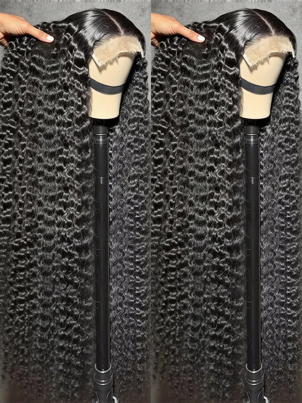 40 46 Inch Water Wave Curly Lace Front Wig 13x6 HD Deep Wave Lace Frontal Wig 300% Density 7x5 Glueless Human Hair Wig For Women