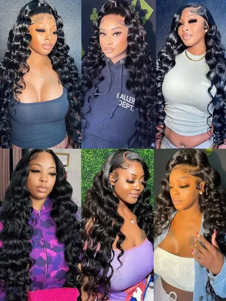 42 Inch 250% Density Deep Wave 13x6 HD Lace Front Human Hair Wig 5x5 Gluless Deep Wave Human Hair Wig PrePlucked With Baby Hair