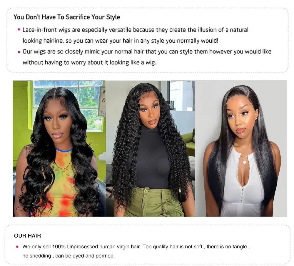 42 Inch 250% Density Deep Wave 13x6 HD Lace Front Human Hair Wig 5x5 Gluless Deep Wave Human Hair Wig PrePlucked With Baby Hair