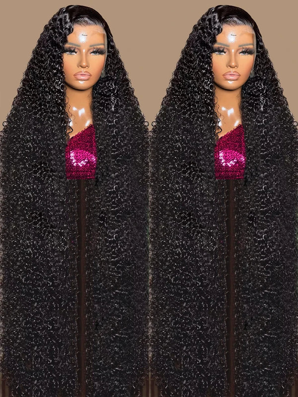 40 46 Inch Deep Wave 13x6 13x4 Hd Lace Front Human Hair Wig 250 Density Water Curly 360 Lace Frontal Wigs Human Hair For Women