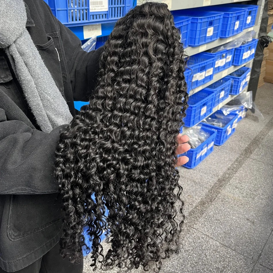 300% Density 40 46 Inch 13x6 HD Loose Deep Wave Lace Frontal Wig Brazilian 13x4 Water Curly Human Hair Wigs For Women Preplucked