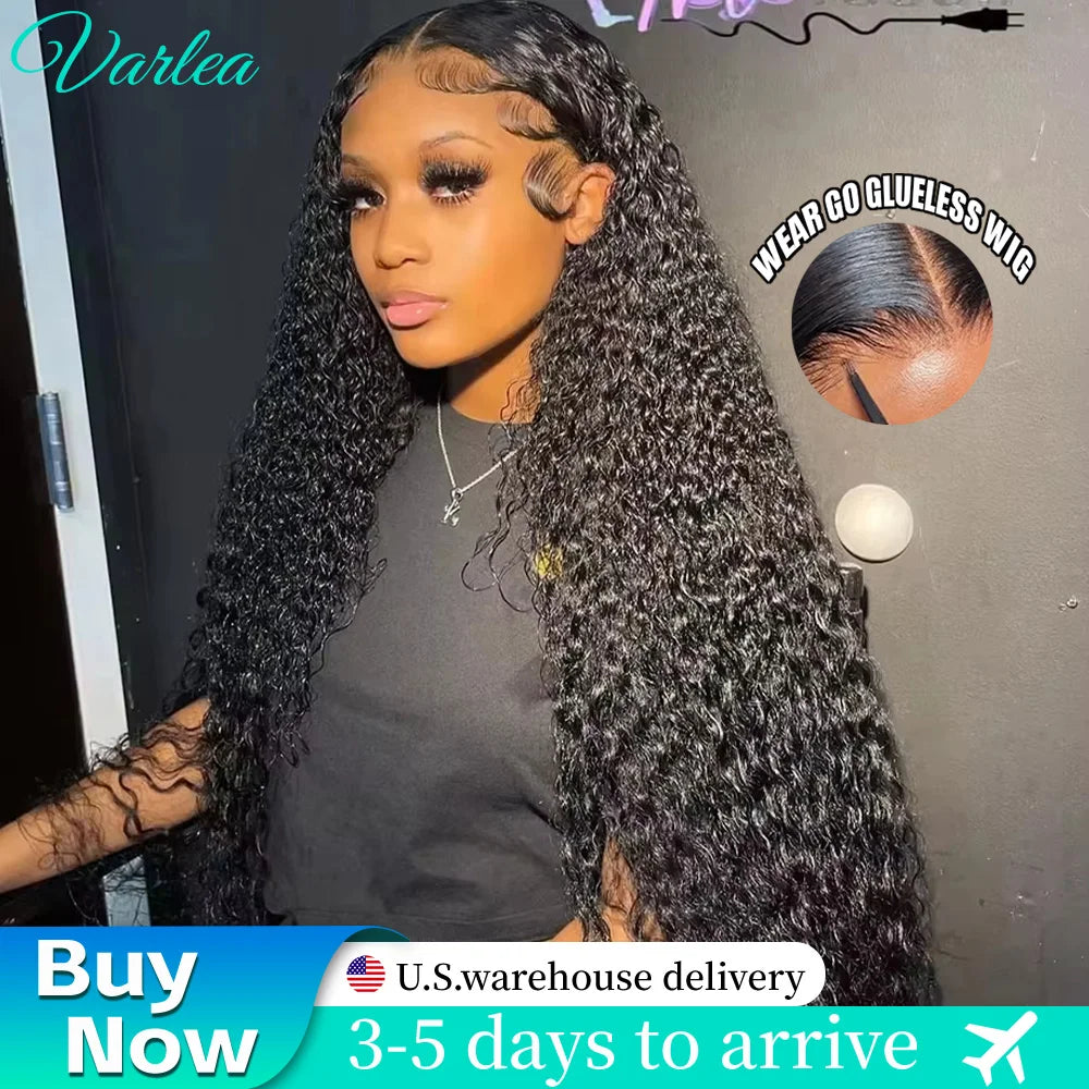 Varlea Wear And Go Curly Wigs 5x5 Hd Lace Closure Wig Deep Wave Wigs 4x4 Closure Human Hair Wig Glueless Wigs Natural For Women