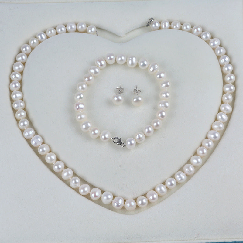 925 Sterling Silver Clasp Freshwater Pearl Necklace