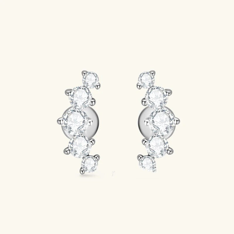 Cross-border Independent Store Personalized High-end Moissanite Stud Earrings