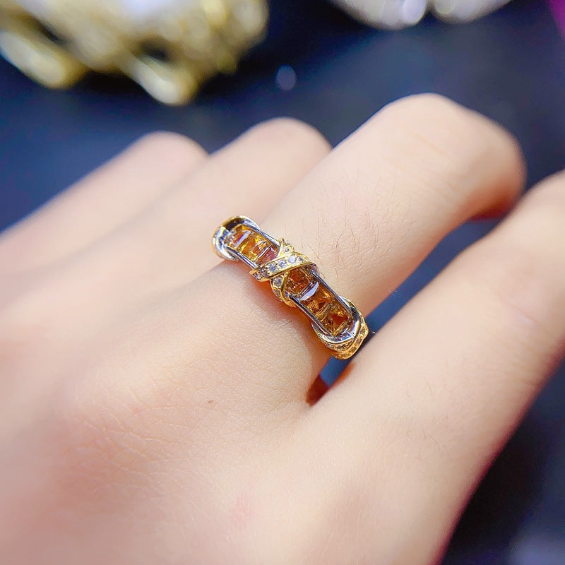 Natural Citrine Ring For Women