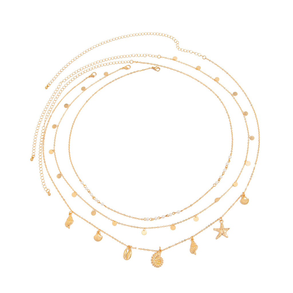 Sexy Pearl Thin Chain Shell Body