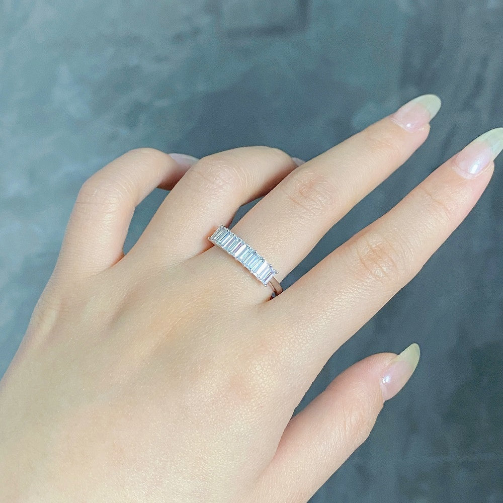 Small Sugar Cube Ring In S925 Silver For Women