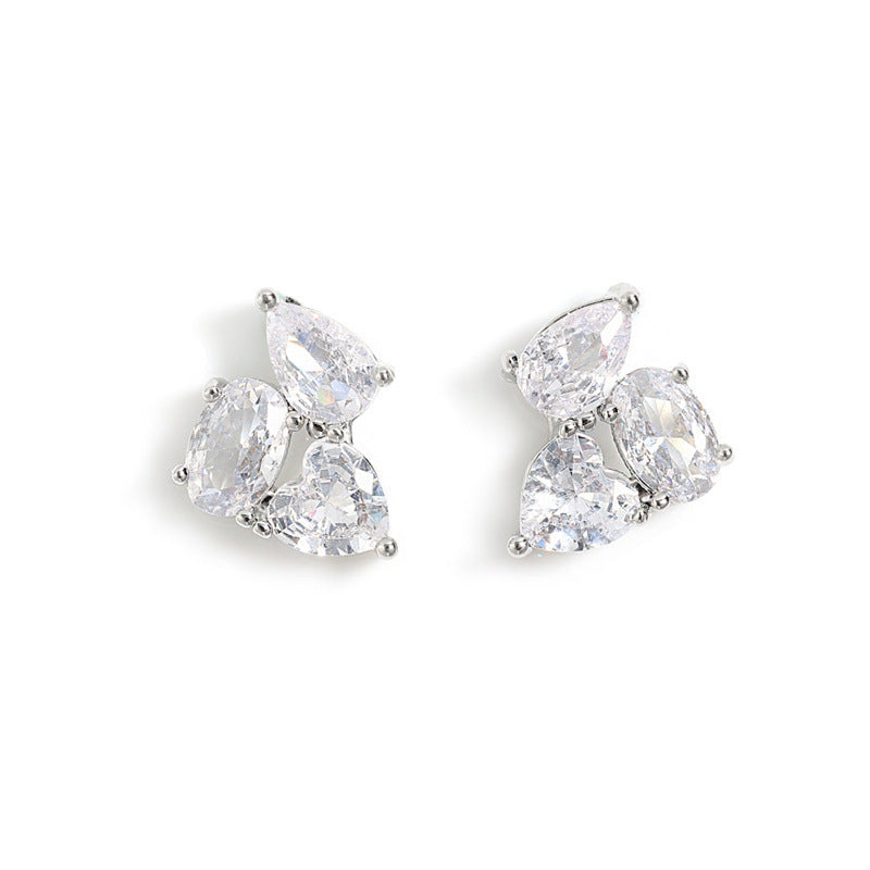 Geometric Zircon Patchwork Luxury Earrings