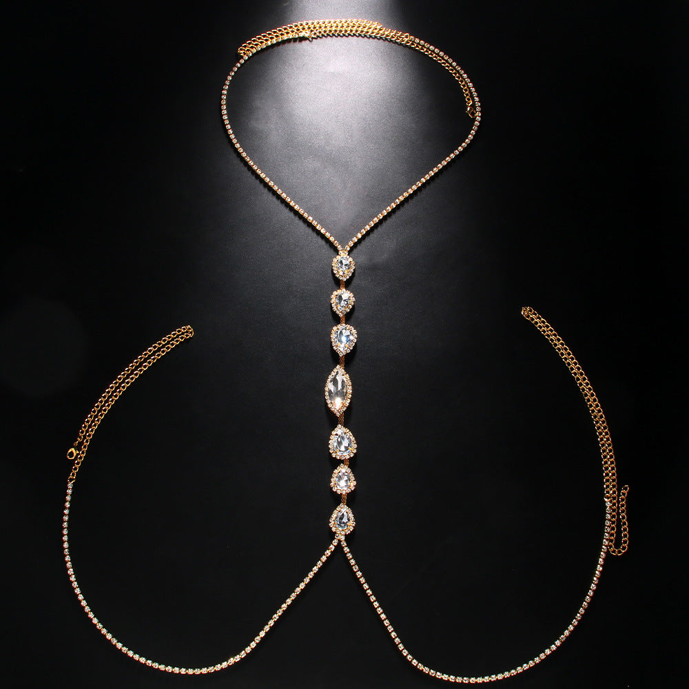 European And American Sexy Crystal Body Chain