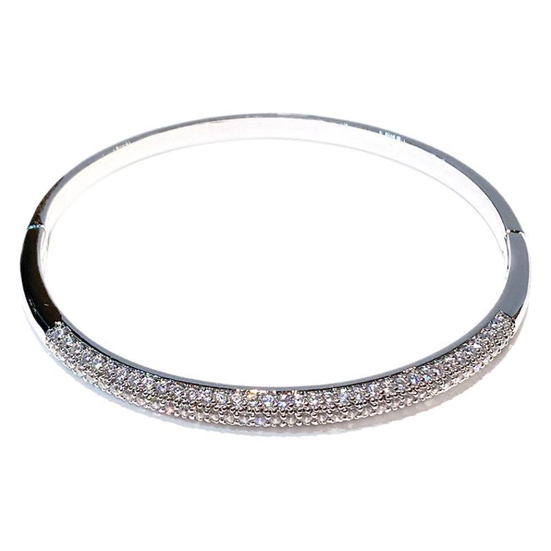 Fashionable Light Luxury Full Zircon Bracelet With Dazzling High-end Feel