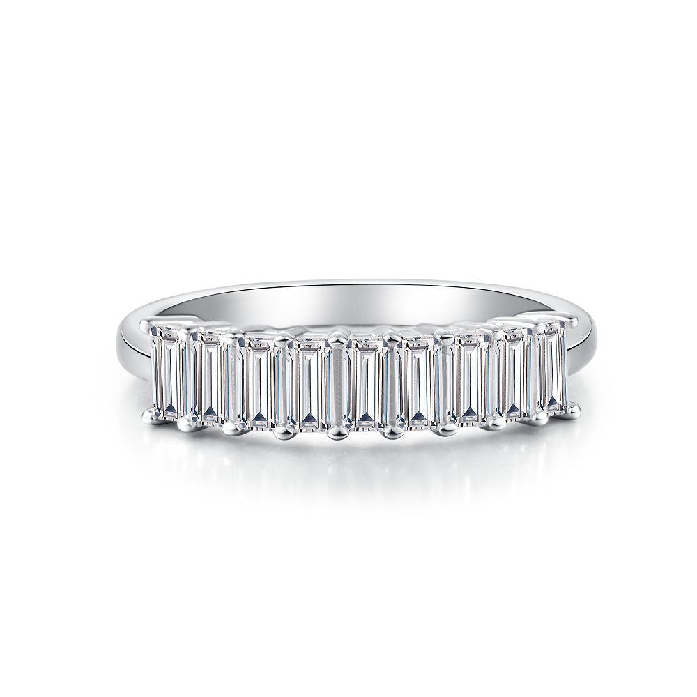Small Sugar Cube Ring In S925 Silver For Women