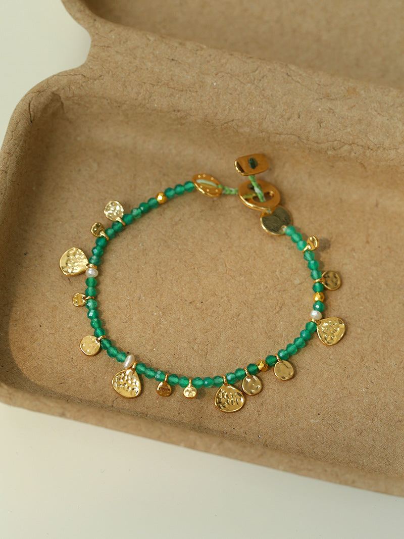 Hand-woven Natural Stone Bracelet For Women