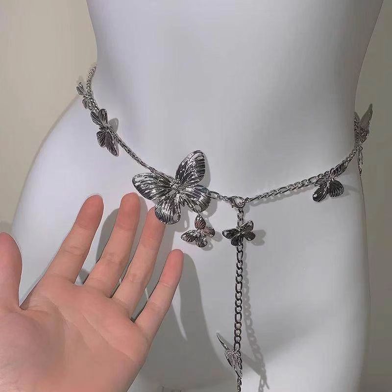 Golden Butterfly Waist Chain All-match Simple Belt Retro Style